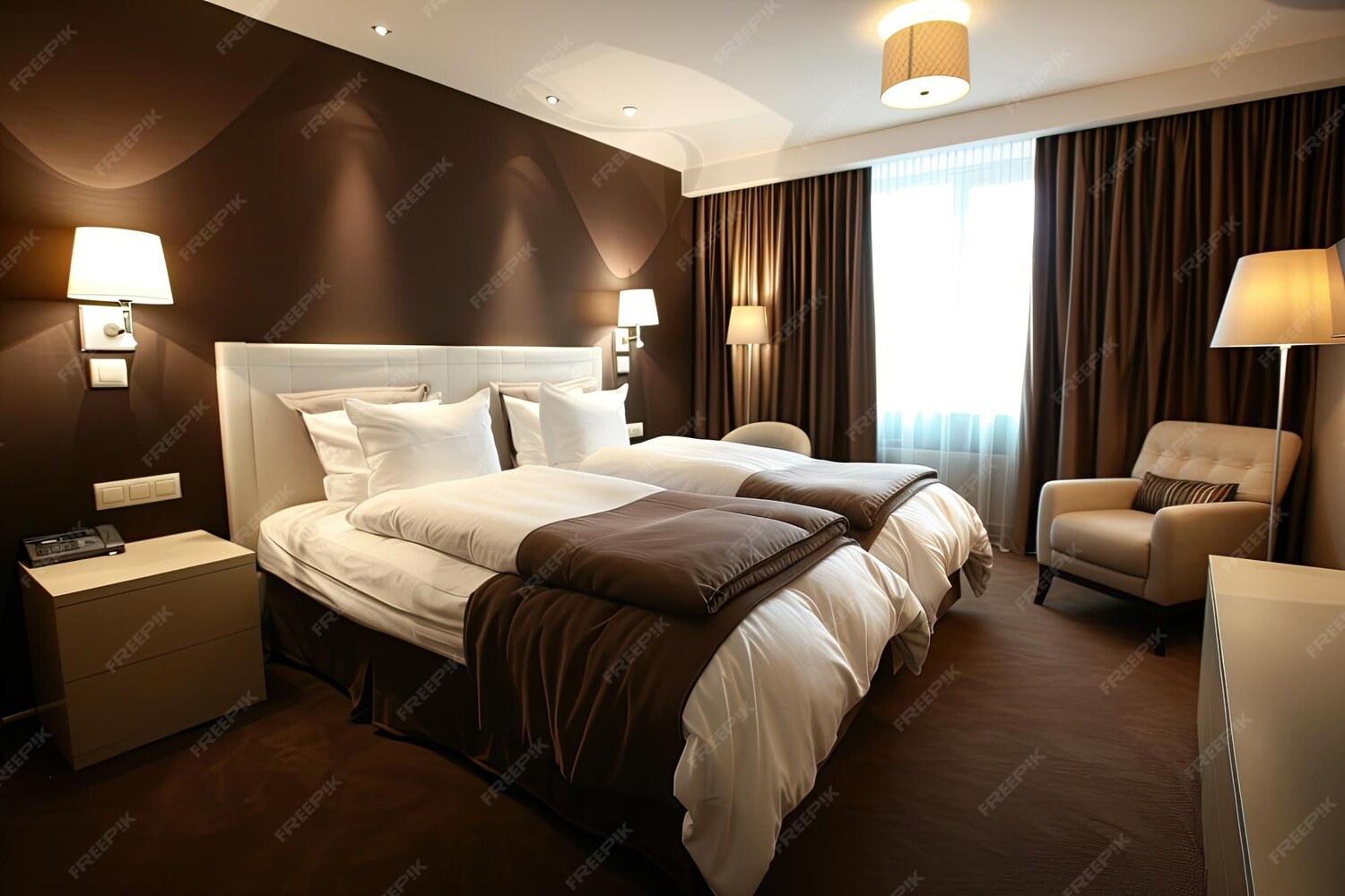 Elegant hotel room interior